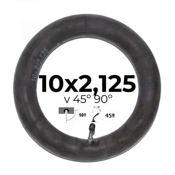 Cámara de aire curva 10×2,125 45-90º