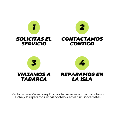 Servicio de reparación a domicilio en Tabarca