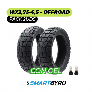 Pack de 2 neumáticos Tubeless Offroad 10x2,75-6,5 con GEL ANTIPINCHAZOS
