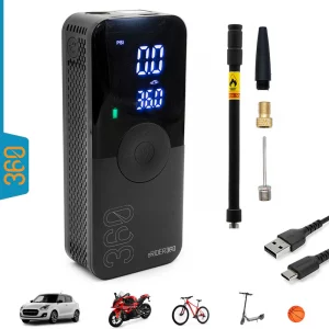 Inflador eléctrico premium con Power Bank eRider360