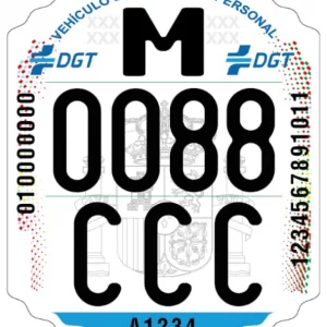 Matrícula Patinete VMP Adhesivo