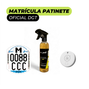 Pack Matrícula + Limpiapatinetes + Localizador
