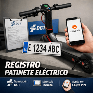 Servicio de Registro de Patinete Eléctrico + Tramitación DGT + Impresión de Matrícula
