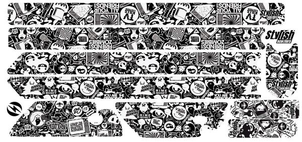 Vinilo para Xiaomi modelo Sticker Bomb Black - Imagen 2
