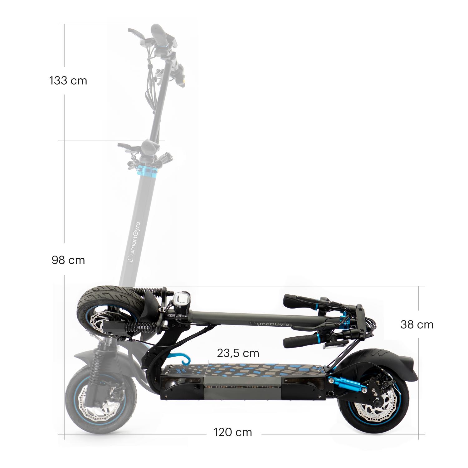 Patinete eléctrico smartGyro CROSSOVER DUAL MAX Certificado - 360Scooters